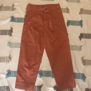 Madewell Rust colored belted pants